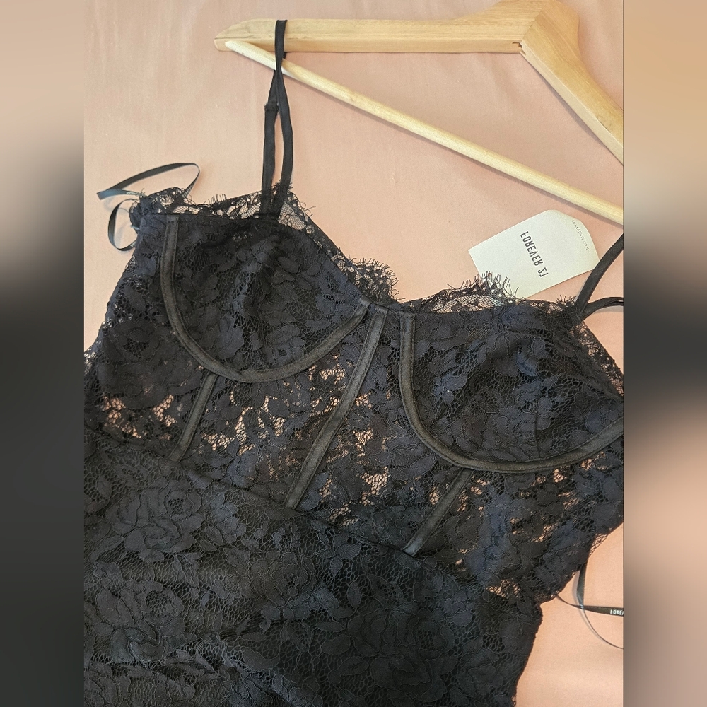 Forever 21 Sheer Lace Midi Dress Size Medium